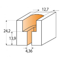 D:12,7x24,2mm,d:4,36x13,9mm,S:8mm, fréza na vruty, C91310111, CMT