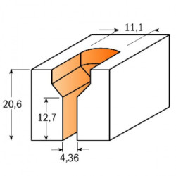 D:11,1x20,6mm,d:4,36x12,7mm,S:8mm, fréza na vruty, C91320111, CMT