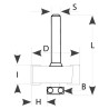 D:34,9x12,7mm,S:8mm, falcovací fréza, M135-35081, IGM