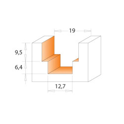 D:16,3mm,d:12,3mm,I:16mm,L:80mm,S:8mm, dvojdrážková fréza čelní, C96512211, CMT