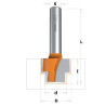 D:16,3mm,d:12,3mm,I:16mm,L:80mm,S:8mm, dvojdrážková fréza čelní, C96512211, CMT