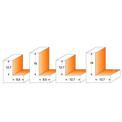 H:9,5mm,D:31,7x19mm,S:8mm, falcovací fréza na polodrážku, C93531811, CMT