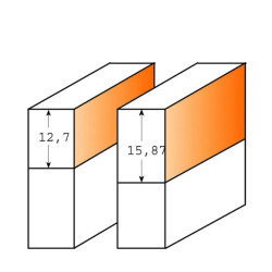 D:12,7x12,7mm,S:6mm, ořezávací fréza na lamino, C70712811, CMT