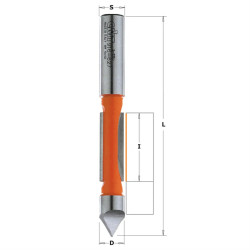 D:6x19mm,L:64mm,S:6mm, ořezávací fréza na otvory, C71606011, CMT