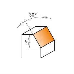 D:27x9mm,L:55mm,S:8mm, kombinovaná fréza - 30°, C90926011, CMT