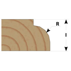 R2-D:16,7x9,5mm,S:8mm, zaoblovací fréza vydutá, M138-02081, IGM