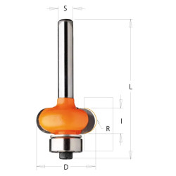 R3,2-D:19,5x6,35mm,L:57mm,S:6mm, Fréza půlkruhová zaoblovací vypouklá, C76203211, CMT