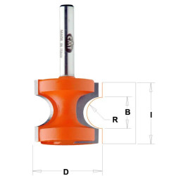 R6,35-D:28,6x25,5mm,B:13,15mm,S:8mm, Fréza půlkruhová vydutá, C95400411, CMT