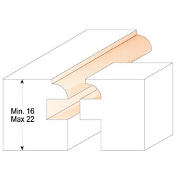 Sada stopkových fréz, pro rám výplně 2ks, D: 28,7mm, t: 16-22mm, S: 8mm, C99101211, CMT