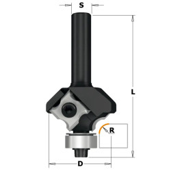 R2-D:27x3mm,L:57,5mm,S:8mm, Radiusová žiletková fréza, F062-02081, IGM