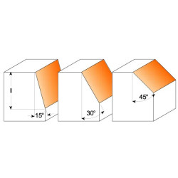 15°-D:24x14mm,L:46mm,S:8mm, Úhlová fréza, C90324011, CMT