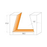 15°-D:39,5x31,5mm,S:M12x1, Rybinová žiletková fréza pro střešní trámy, C66439511, CMT