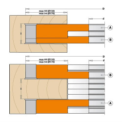 D:150x14-28mm,d:40mm,Z:2+2,V:2+2, ALU, MAN, Stavitelná drážkovací fréza 2 dílná, C69402140, CMT