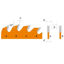 D:136x1,5mm,d:20(+10)mm,Z:36, Ultra tenký kotouč pro AKU pily, C27213636H, CMT ITK příčný řez