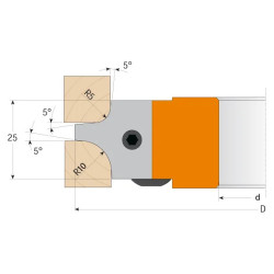 R5-R10-D:113mm,d:30mm,Z2, ALU, MAN, Multirádiusová zaoblovací fréza, C69400330, CMT