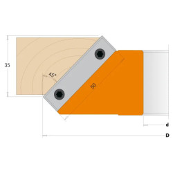 D:150mm,d:40mm,Z2, ALU, MAN, Úhlová fréza 45°, C69400240, CMT