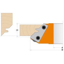 D:140mm,d:30mm,Z2, ALU, MAN, Fréza na úhlový spoj 45° dvojzub, C69401130, CMT