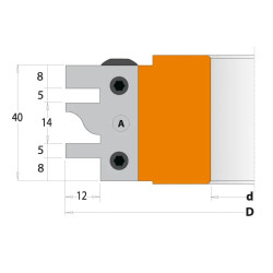 D:120mm,d:30mm,Z2, ALU, MAN, Profil-kontra fréza na rám, C69401430, CMT