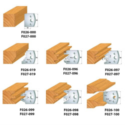 D:100x40-50mm,d:30mm, OCEL, MAN, Univerzální frézovací dvířková sada 7 kusová, F020-10030S01, IGM