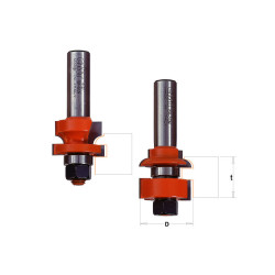 Sada stopkových fréz, pro rám výplně 2ks, D: 44,4mm, t: 18-22mm, profil B, S: 12mm, C99150211, CMT