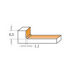 D:52x6,5mm,L:83,5mm,S:12mm, Z6, Stopková fréza na plochy, C92203411, CMT