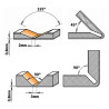 D:18x3,3mm,S:8mm,135°, Fréza na V drážku pro Alucobond, C91500211, CMT