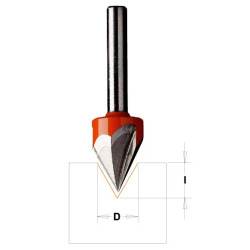 D:12,7x11mm,60°,S:6mm, Fréza na V drážku, C75800111, CMT