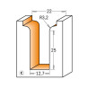 R3,2-D:22mm,d:12,7mm,I:31,7mm,S:12mm, V-Drážkovací fréza na kompozit, C96590511, CMT