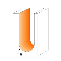 R3-D:6x12,7mm,L:50,8mm,S:6mm, Čelní vypouklá fréza, C71406011, CMT