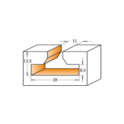 D:28x13,5mm,d:11mm,S:12mm, Fréza na cylindrické drážky, C95060311, CMT