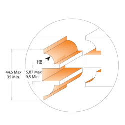 Sada fréz na dveře 3ks, S:12mm, C90052711, CMT