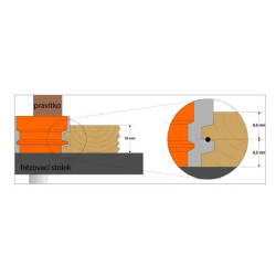 D:44,4x32mm,S:12mm, Fréza pro lepené spoje, C95550111, CMT