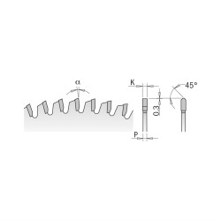 D:250x3,2mm,d:30mm,Z:80, Pilový kotouč na lamino, plast a neželezné kovy, C29708010M, CMT Odhlučněný