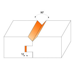 D:44,4mm,t:19-25,4mm,S:12mm, Fréza pro spoj na pero-drážku, C95550611, CMT