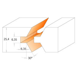 D:40mm,I:25,4mm,A:30°,S:12mm, Sada fréz na okrasné hrany, M955-51021, IGM