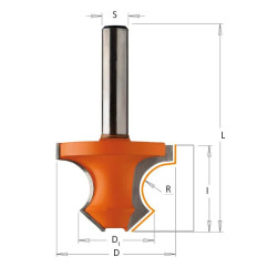 R8-D:36x25mm,L:60mm,S:8mm, Fréza na příruby s 45° zkosením, C95408011, CMT