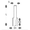 D:3x8mm,L:45mm,S:8mm, drážkovací fréza, C91103011, CMT