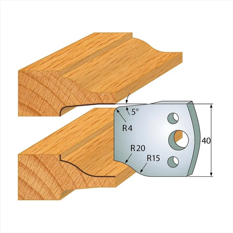 š:40x4mm, Pár nožů, profil 100, F026-100, IGM SP