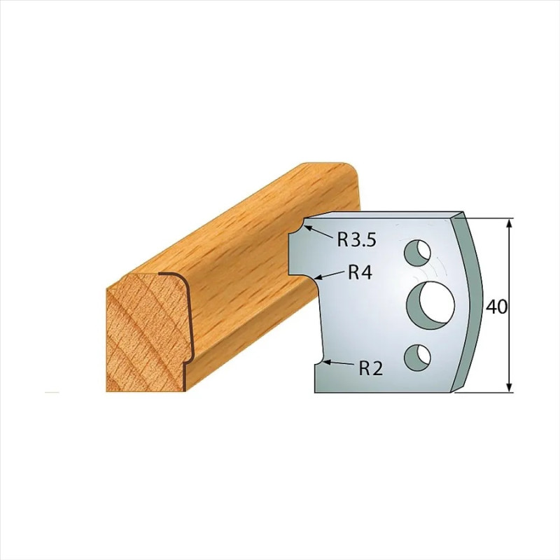 š:40x4mm, Pár nožů, profil 130, F026-130, IGM SP