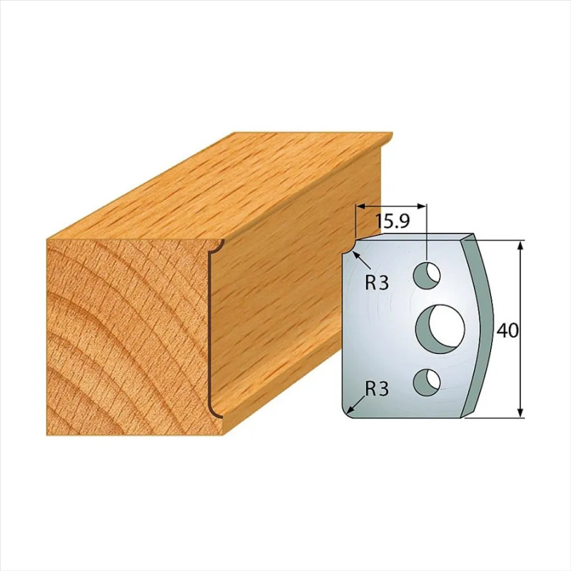 š:40x4mm, Pár nožů, profil 170, F026-170, IGM SP