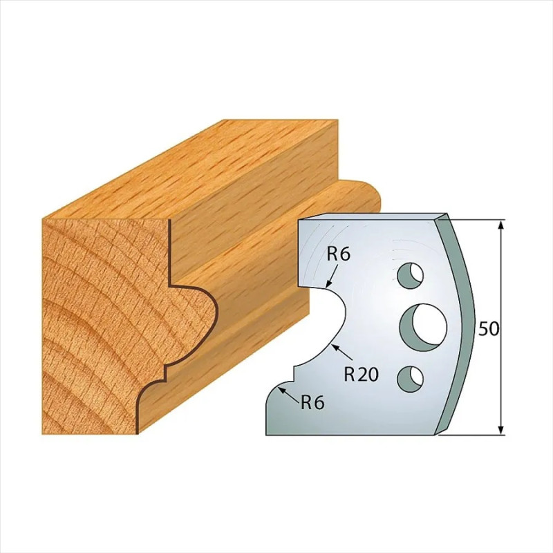 š:50x4mm, Pár nožů, profil 505, F026-505, IGM SP