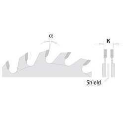 D:120x2,8-3,6mm,d:20mm,Z:12+12, Předřezový kotouč dvoudílný, C28912024H, CMT