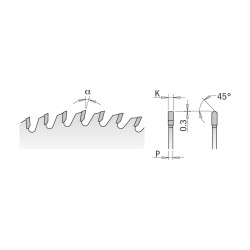 D:250x3,2mm,d:32mm,Z:80, Pilový kotouč na neželezné kovy a plasty, C28408010P, CMT