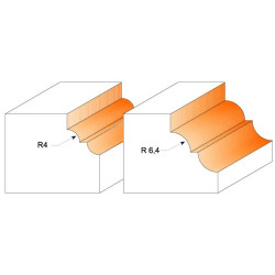 R:4-D:33,4x13mm,S:12mm, Profilová fréza s ložiskem, C94178511, CMT