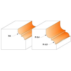 R:4-D:28,7x13mm,S:8mm, Profilová fréza s ložiskem, C94528711, CMT