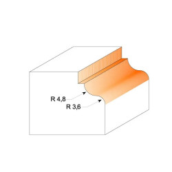 R:4,8-3,6-D:34,2x13mm,S:8mm, Profilová fréza s ložiskem, C94632511, CMT