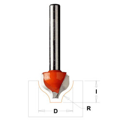 R:2-D:12,7x8mm,d:4mm,S:8mm, Profilová fréza čelní, C96500211, CMT