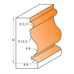 D:27x41mm,S:12mm, Multiprofilová fréza s ložiskem, C95590211, CMT