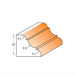 D:58x25,4mm,S:12mm, Multiprofilová fréza, C96770111, CMT