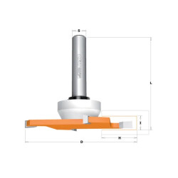 D:92x6,35mm,H:27,3mm,S:12mm, Talířová drážkovací fréza na CORIAN, C92203311B, CMT